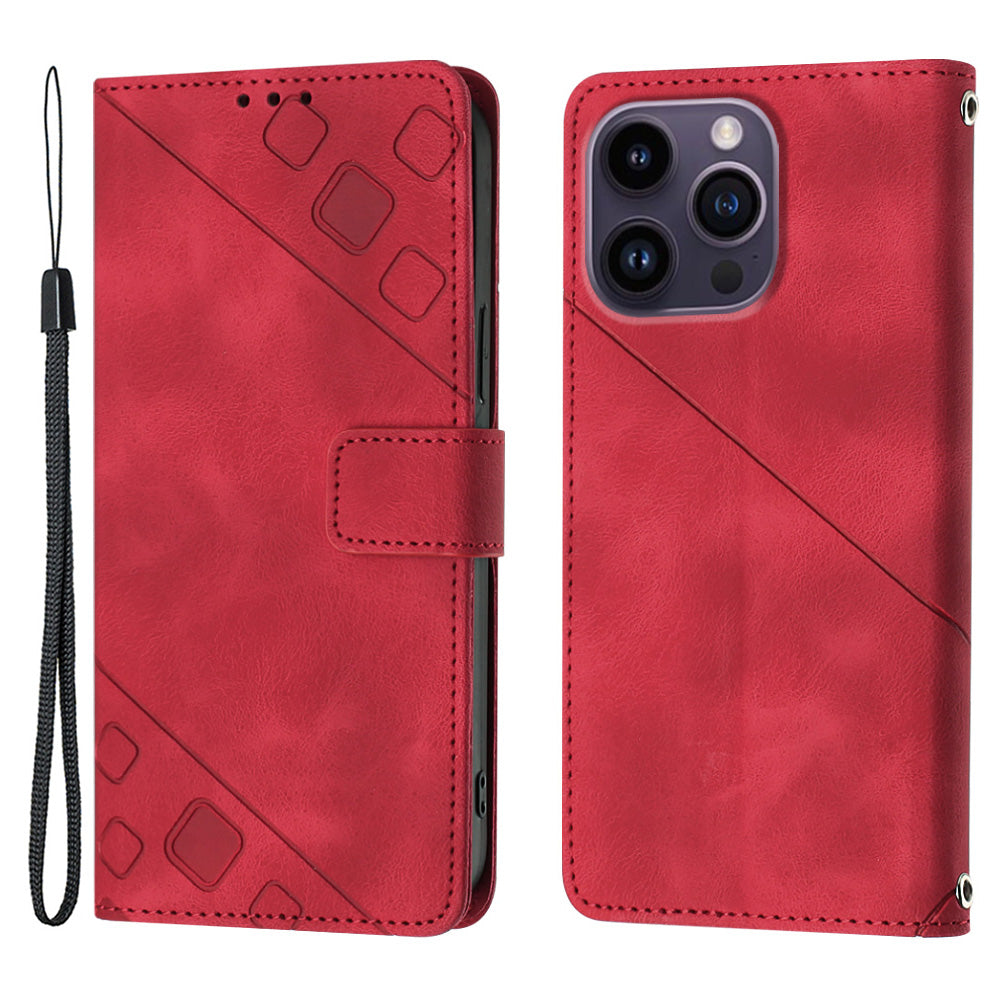 PT005 YB Imprinting Series-6 For iPhone 15 Pro Max PU Leather Case Stand Wallet Skin-touch Phone Cover PT005 YB Imprinting Series-6 For iPhone 15 Pro Max PU Leather Case Stand Wallet Skin-touch Phone Cover